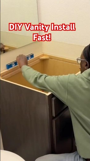 Quick Vanity Cabinet Install/Step-by-Step in 1 Minute!