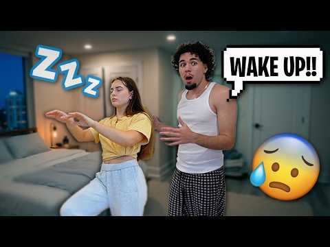 SLEEP WALKING PRANK ON BOYFRIEND *GOES WRONG*