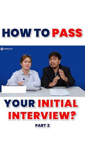 Get your dream job by watching these tips on how to pass your initial interview part 2. And if you are ready for your interview, you may message us to apply. #initialinterview #interviewtips #BPOhiring | Metacom Careers