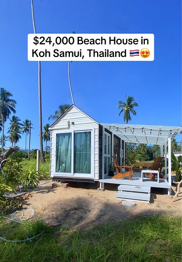 Tiny Beach House in Thailand 🇹🇭😮 📍Koh Samui, Thailand 💰790,000 THB ($24,000 USD) ✅ Important info: The land lease amounts to 200,000 Baht per annum for a plot measuring 9.00 × 15.00 sqm. Furthermore, they offer rental management services at a rate of 15% of the rental income. ————————— ► CONTACT FOR THIS PROPERTY: IG: @tinyhouse_thailand Email: tinyhouse.kohsamui@gmail.com Phone: 66 93 691 7192 ————————— 📖 Our extensive Guide Book ‘How to Buy Property in Thailand’ is now available on our w