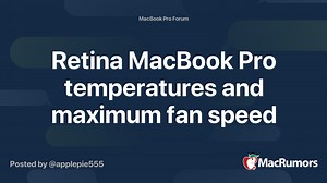 Retina MacBook Pro temperatures and maximum fan speed