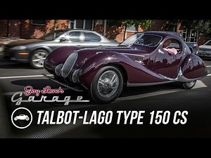 En Talbot-Lago Type 150 CS hälsar på hos Jay Leno. Udda former på udda bil.
