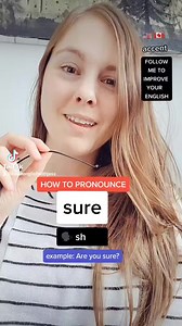 5.3K views · 464 reactions | HOW TO PRONOUNCE "SURE" in English with a Canadian/American Accent ✨️This is just ONE WAY to pronounce it. #английски #anglaisenligne #pronunciaemingles #learnamericanenglish #eslhelp #learnenglisheveryday #eslpronunciation #pronunciationpractice #pronunciationtips #howtopronounce #learnenglish #learnenglishonline #learnenglishnow #learnenglishdaily #learnenglisheasily #englishclass #englishtips | Learn English With Jess | Facebook