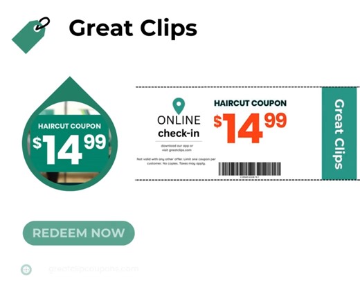 1.5K views | $14.99 Great Clips Coupons ‍♂️ August/September ‍♀️...