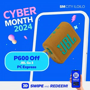 3.3K views |  CRANK UP THE SOUND WITH JBL GO 3!  Enjoy ₱600 OFF on the JBL Go 3 at PC Express! Elevate your audio experience with this compact, portable powerhouse. Visit PC Express at SM City Iloilo to grab this exclusive offer. Explore more premium audio deals and tech innovations at SM Supermalls nationwide. Find out more here: https://click.smmallsonline.com/DFqS/yx5m0ysl  #JBLGo3Deal #PCExpressTech #SMCityAudio #SoundUpgrade #DiscoverMoreAtSM | SM City Iloilo | Facebook