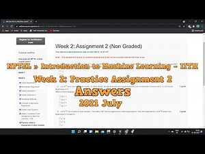 NPTEL » Introduction to Machine Learning – IITM Week 2: Practice Assignment 2