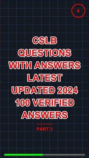 CSLB Questions With Answers Latest Updated 2024 10