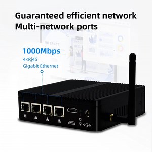 [Hot Item] Hystou Embedded Computer Dual Display Industrial Mini PC Win11 J4125 Firewall 4 LAN Desktop Computer