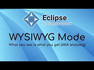 WYSIWYG Mode - What you see is what you get