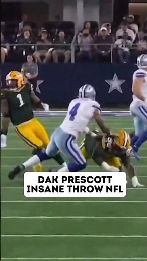 Dak Prescott Insane Fadeaway Throw NFL