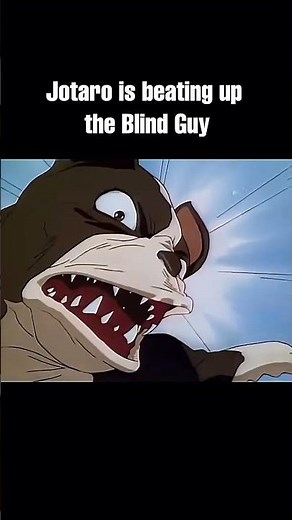 Jotaro vs Blind Guy in OVA 👎