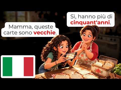 🇮🇹 15 Italian Recipe Card Conversations | Mother & Daughter | A1-A2 Beginners 🍝