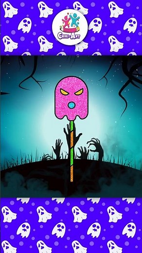 Draw A Spooky Ghost Candy Step By Step! 🖍️👻 #shorts #drawing #coloring #hooplakidzhowto