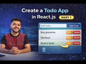 React Todo App (Part 1) – Add, Edit, Delete Tasks with Form Handling