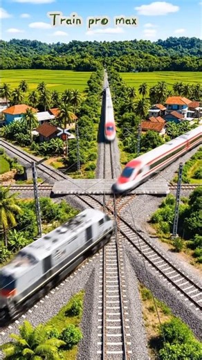 kereta api lompat menghindari tabrakan 🫣 #railroad #railway #train