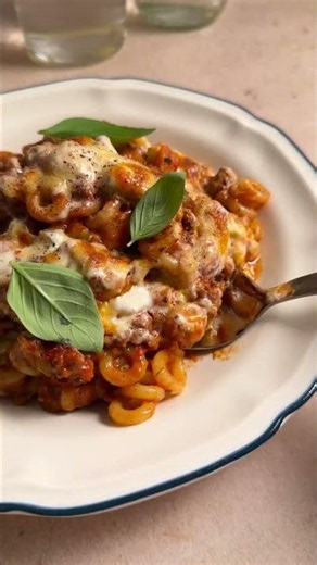 30 min - Anelli pastaschotel bolognese