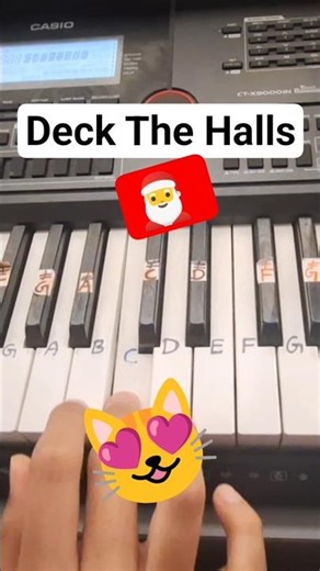 Deck The Halls Easy Piano Tutorial #shorts #pianolessons #christmas #jesus #shortsfeed