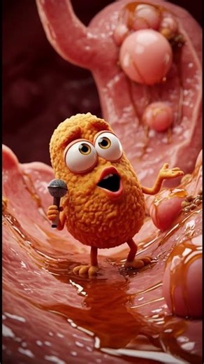 Chicken Fry vs Your Body 🍗 | 3D Food Animation #shorts