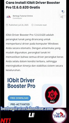 Cara Install IObit Driver Booster Pro 12 6 0 620