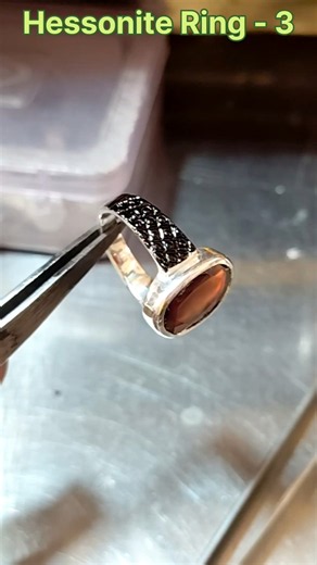Hessonite Silver Ring making - 3 #youtubeshorts #shorts #viral #trending #jewellery #handmade