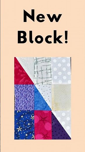 Make a split nine patch block with half-rectangle triangles #quilting #blockofthemonth