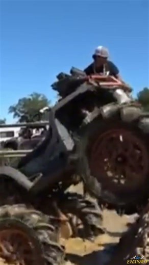 Can He Escape the Mud?! ATV Bounty Hole Challenge 🚜💥 #Shorts