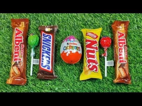 Satisfying Video Asmr Unboxing GIANT Sweets Chocolate and Rainbow Lollipops with Cutting candy Asmr