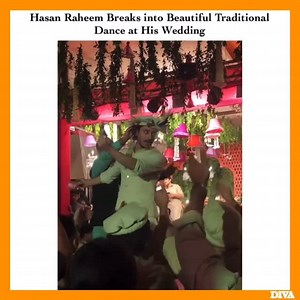 DIVA Magazine Pakistan on Instagram: "#DivaReports: Guests were left cheering for more as the dulha #HasanRaheem himself lit up the dance floor with a surprise traditional performance at his wedding, blending swag with culture - Video by @amirsaeed03"