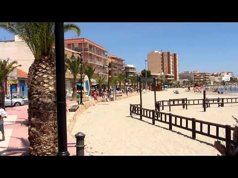 The beautiful beach and boulevard of Lo Pagán (Murcia, Spain)