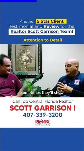 Happy Customer REVIEWS Top Orlando Realtor Scott Garrison Team