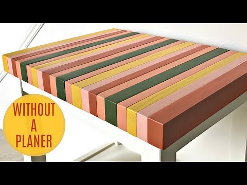Cheap & Easy DIY Wood Table Top From Resawn 2x4 Blocks