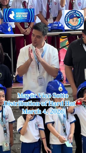 Distribution of Hard Hat⛑️ with Buckle Whistle to all Learning Centers in Pasig City. #Kabarangaynewspasig #MayorVicoSotto #fypシ #fyp