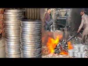 Incredible Process of Recycling Aluminum Scrap Into New Largest Aluminum Cooking Pots In Factory
