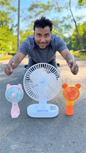 Mini fan Vs big cooling fan unboxing and review😍