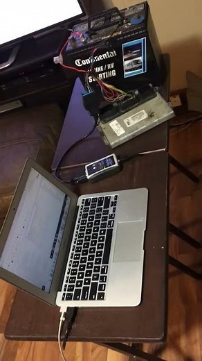 Ford F-150 5.4 Triton, cam phaser lock out bench harness tune with Hp tuner and MacBook