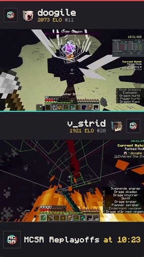 FIVE SWAPS IN ONE RACE | doogile vs v_strid #mcsr #minecraft