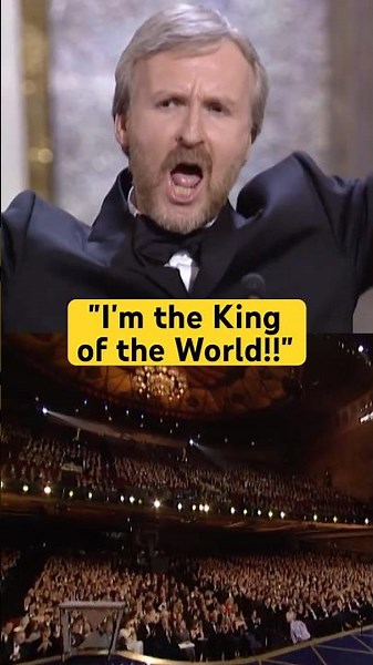 “I’m the King of the World!” - James Cameron’s Iconic Oscars Moment #shorts