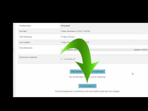 How to Submit an Assignment in Moodle