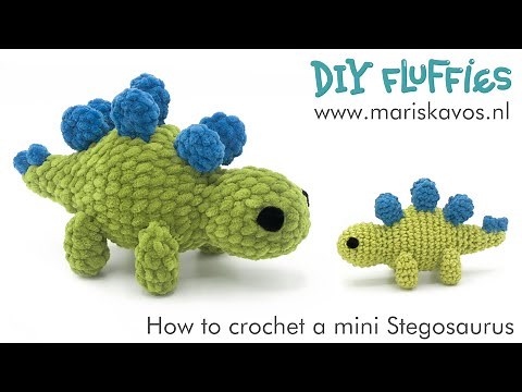 How to crochet a dino stegosaurus dinosaurus Amigurumi tutorial