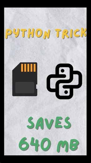 This Python trick saves 640 MB instantly 😯😯🤔#python #pythonprogramming