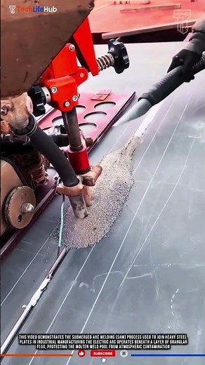 Innovation Submerged Arc Welding: Automated Steel Plate Joint, High Deposition Rate #tech