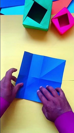 paper Masu Box with a window origami, paper Craft