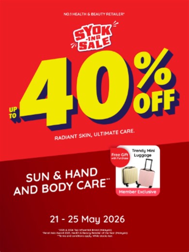 Sun Care & Body Essentials Up to 40% Off
