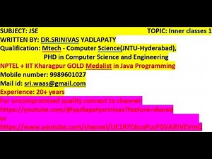 JSE: Inner classes 1