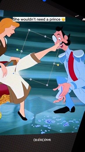 Cinderella NEVER needed a Prince!🤫 #shorts #art #disney