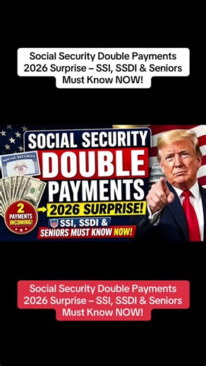 Social Security Double Payments 2026 Surprise – SSI, SSDI & Seniors Must Know NOW! Are you seeing double Social Security payments in 2026? Millions of seniors, SSI, SSDI, and retirement beneficiaries are shocked this weekend as two payments hit bank accounts—but is it a bonus, a mistake, or something else? In this urgent update, we break down everything you need to know about the Social Security double payment surprise, including why it’s happening, who qualifies, and whether you can actually ke