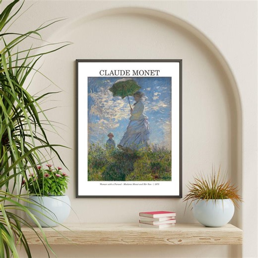 Art Print: Claude Monet, Woman With a Parasol (madame Monet With Her Son) - Etsy