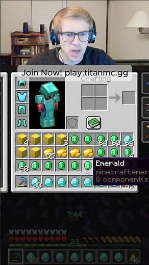 Inventory management is key #shorts #minecraft #minecraftserver #gamingsetup #gamingmemes