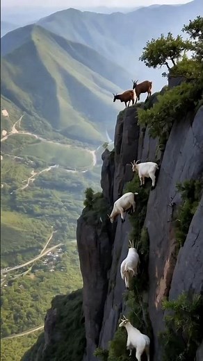 These Goats Move So Gracefully! 🐐⛰️ Unbelievable Cliffside Footage!