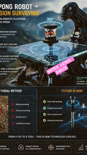 Self-Leveling Robotic Platform - From Ping Pong Robot to Precision Surveying | 360° AI Prism